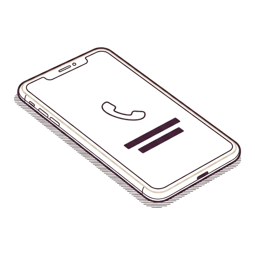 A smartphone lying face up, showing an incoming call